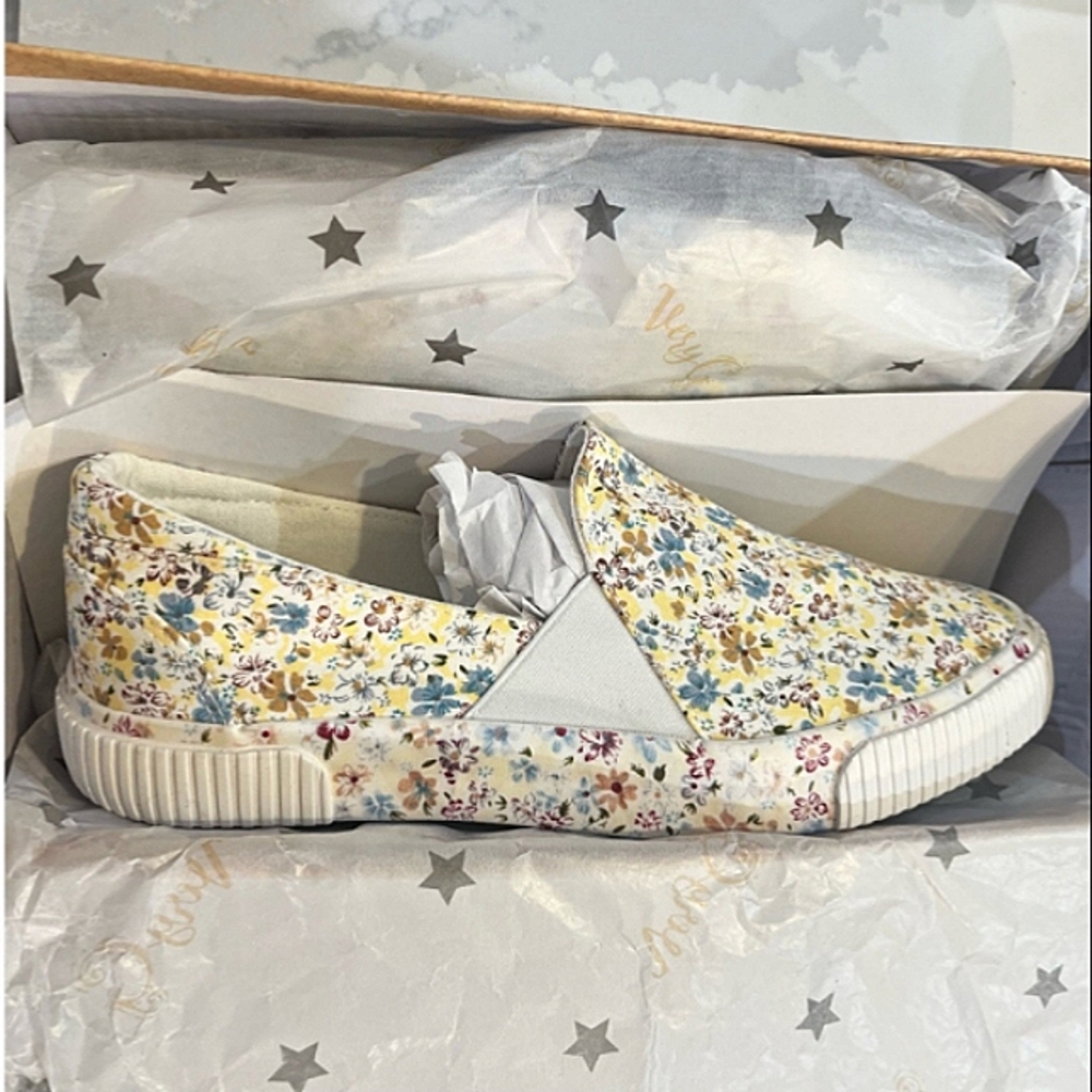 Floral Canvas Slip On Very Vans Skateboarder Sneaker Shoes Women 9M New In Box